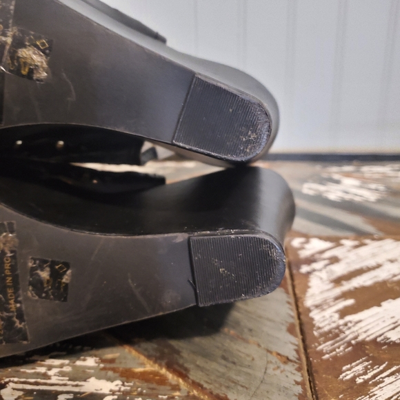 Chinese Laundry "Matilda" Leather Slingback Wedge Platform Sandals US 8.5 - Picture 9 of 10